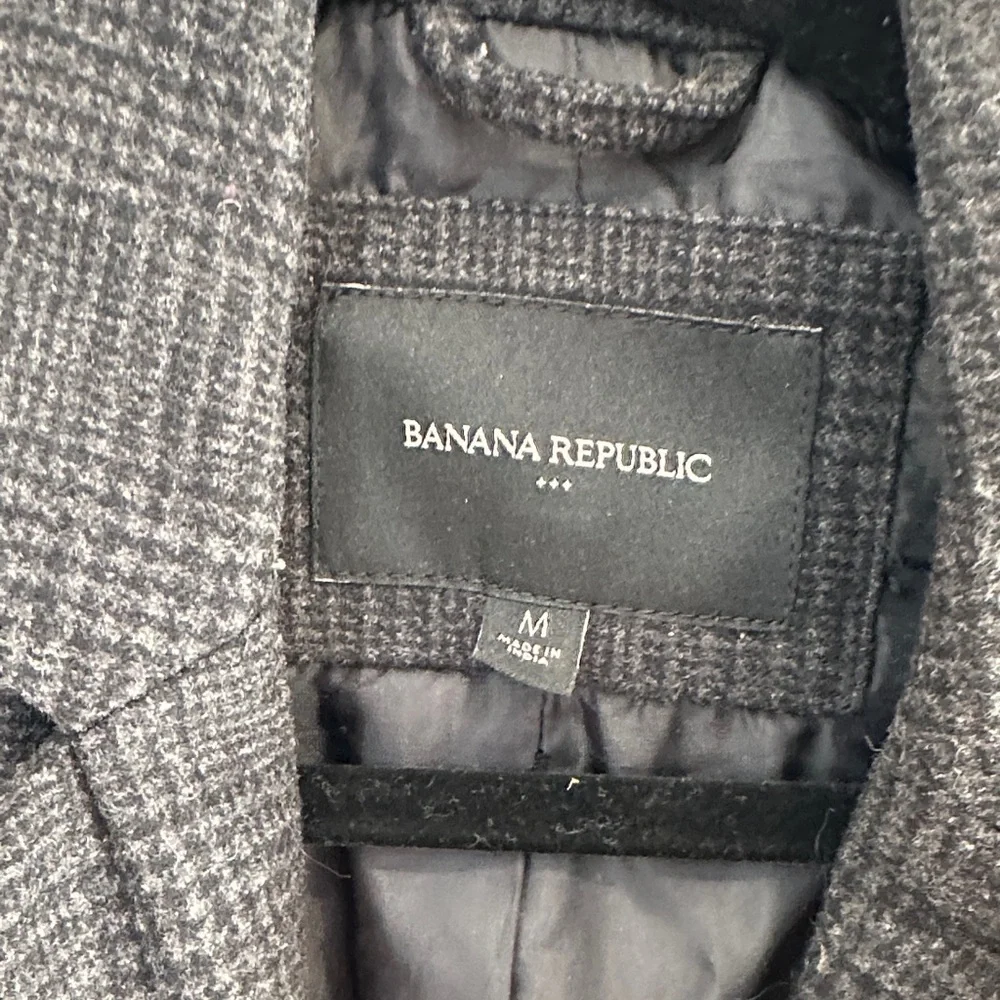 Banana Republic Men's grey and black top Coat